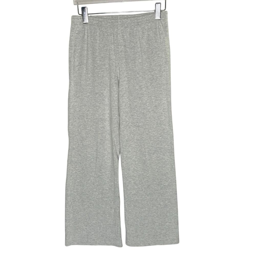 Brandy Melville Grey Waffle Knit Wide Leg Lounge Pants OS Pull On Comfort Lounge